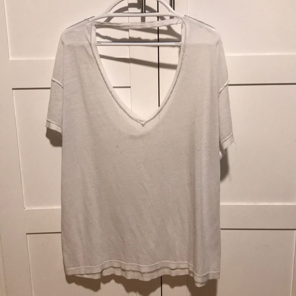 White Free People We The Free oversized shirt
